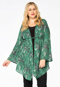 Blouse pointy SNAKE - green - #1