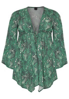 Blouse pointy SNAKE - green  - #4