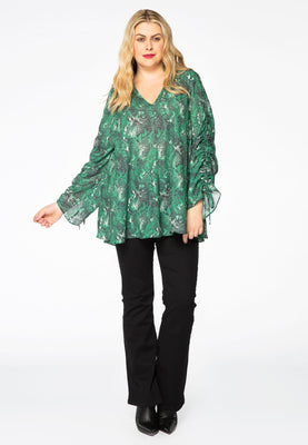 Blouse wide SNAKE - green  - #2