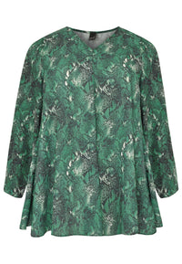 Blouse wide SNAKE - green - #4