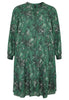 Dress ruffled SNAKE - green  - #4