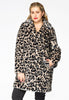 Coat fake fur LEOPARD - grey 