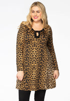 Tunic wide bottom LEOPARD - brown - #1