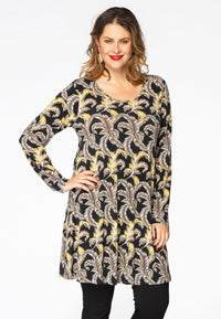 Tunic wide bottom PLUME - black - #1