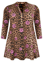 Tunic wide bottom LEO ROSE - brown - #4