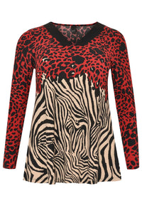 Tunic flare LEO TIGER - red - #4