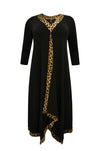 Dress pointy LEOPARD - black 