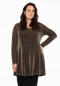 Tunic wide bottom LUREX - black - #1
