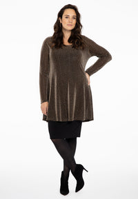 Tunic wide bottom LUREX - black - #2