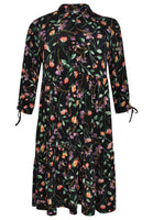 Dress ruffled FLEUR - black - #4