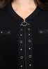 Cardi-dress eyelets DOLCE - black  - #5