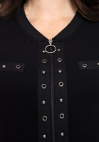 Cardi-dress eyelets DOLCE - black  - #5