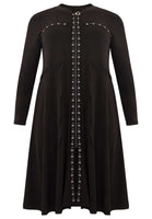 Cardi-dress eyelets DOLCE - black  - #4