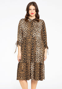 Dress strokes LEOPARD - brown - #1