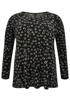 Tunic flare CIRCLES - black  - #4