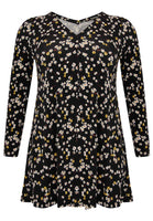 Tunic V-neck pleat DAISY - black - #4