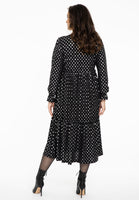 Dress ruffled SPOTS - black  - #3