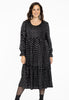 Dress ruffled SPOTS - black 