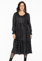 Dress ruffled SPOTS - black - #1