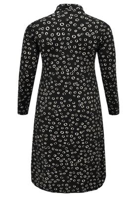 Blouse-dress CIRCLES - black  - #3