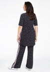 Tunic wide bottom SPRINKLE stripe - black - #3