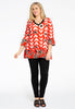 Shirt frilled MIX PRINT - red  - #2