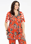 Tunic wide bottom MIX PRINT - red 