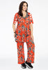 Trousers MIX PRINT - red  - #2