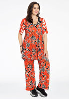 Trousers MIX PRINT - red  - #2