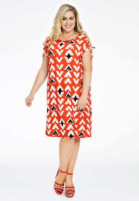 Dress MIX PRINT - red  - #2