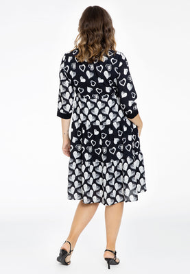 Dress frill HEARTS - black  - #3