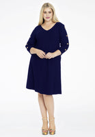 Dress V-neck DIAGONAL - blue - #2