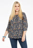 Blouse FLOWER RAIN - black 