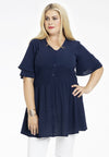 Tunic puckered waist - blue