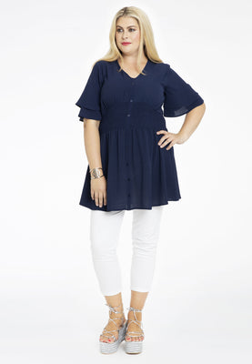 Tunic puckered waist - blue - #2