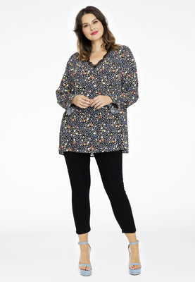 Tunic FLOWER RAIN - black  - #2