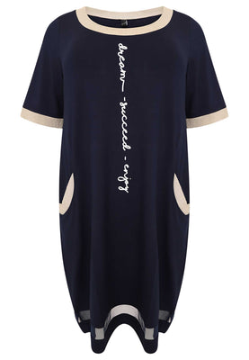 Dress short sleeve ENJOY - blue - #4