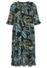 Dress ruffled TROPICOOL - black  - #4