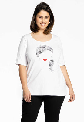 T-Shirt relax 'female figure' - white  - #1