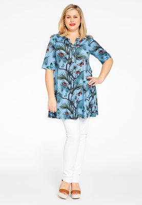 Tunic wide bottom PAPILLON - blue - #2