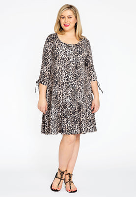 Dress frill LEOPARD - brown - #2