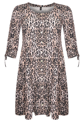 Dress frill LEOPARD - brown - #4