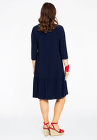 Dress frilled grandad collar DOLCE - blue - #3