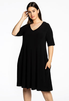 Dress v-neck DOLCE - black  - #1