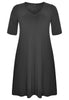 Dress v-neck DOLCE - black  - #4