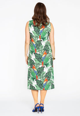 Midi-dress v-neck PARROT - ecru - #3