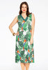 Midi-dress v-neck PARROT - ecru