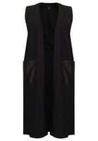 Long vest INTERLOCK - black  - #4