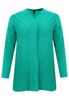 Pullover A-line pleat - green - #1