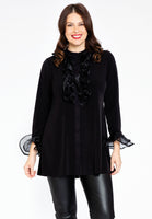 Tunic flare with ruffles DOLCE - black  - #1